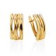 Glossy Gilded Silver Latch Back Earrings, image 