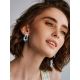 Sterling Silver Earrings With Blue And White Crystals The Eclat, image , picture 7