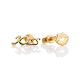 Asymmetric Gilded Silver Stud Earrings "Kiss", image 