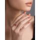 Curvaceous Design Gilded Silver Rhodonite Ring, Ring Size: 8 / 18, image , picture 3