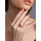 Sleek Gilded Silver Rhodonite Ring, Ring Size: 8 / 18, image , picture 5