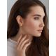 Classy Matte Gilded Silver Stud Earrings The Silk, image , picture 3