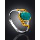 Bright Silver Amazonite Ring, Ring Size: 8.5 / 18.5, image , picture 2