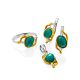 Bright Silver Amazonite Ring, Ring Size: 8 / 18, image , picture 5