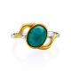 Bright Silver Amazonite Ring, Ring Size: 8 / 18, image , picture 3