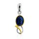 Bicolor Gilded Silver Azurite Pendant, image 