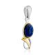 Bicolor Gilded Silver Azurite Pendant, image , picture 3