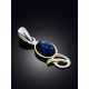 Bicolor Gilded Silver Azurite Pendant, image , picture 2