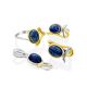 Bicolor Gilded Silver Azurite Pendant, image , picture 4