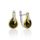 Tulip Motif Gilded Silver Serpentine Earrings, image 