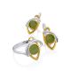 Bicolor Gilded Silver Jade Ring, Ring Size: 6.5 / 17, image , picture 5