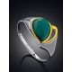 Chic Silver Amazonite Ring, Ring Size: 8.5 / 18.5, image , picture 2