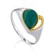 Chic Silver Amazonite Ring, Ring Size: 8.5 / 18.5, image 