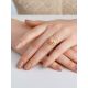 Spider Web Design Gilded Silver Coral Ring, Ring Size: 7 / 17.5, image , picture 3
