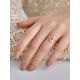 Sleek Gilded Silver Rhodonite Ring, Ring Size: 6.5 / 17, image , picture 3