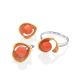 Flamboyant Design Gilded Silver Coral Ring, Ring Size: 9.5 / 19.5, image , picture 5
