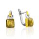 Chain Motif Silver Lizardite Earrings, image 