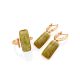 Ethnic Style Gilded Silver Lizardite Earrings, image , picture 3
