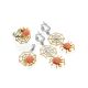 Spider Web Design Gilded Silver Coral Ring, Ring Size: 7 / 17.5, image , picture 5