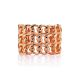 Trendy Rose Plated Silver Interwoven Ring The ICONIC, Ring Size: Adjustable, image , picture 3