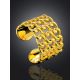 Chain Mail Motif Gilded Silver Ring The ICONIC, Ring Size: Adjustable, image , picture 2