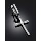 Silver Cross Mono Earring, image , picture 2