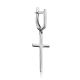Silver Cross Mono Earring, image 