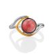 Curvaceous Design Gilded Silver Rhodonite Ring, Ring Size: 8.5 / 18.5, image , picture 4