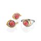Curvaceous Design Gilded Silver Rhodonite Ring, Ring Size: 7 / 17.5, image , picture 5