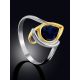 Stylish Silver Lapis Lazuli Ring, Ring Size: 9 / 19, image , picture 2