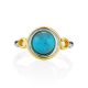 Bicolor Silver Turquoise Ring, Ring Size: 6.5 / 17, image , picture 4