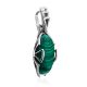 Amazing Silver Reconstituted Malachite Pendant, image , picture 3