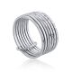 Trendy Multi Band Silver Ring The ICONIC, Ring Size: 4 / 15, image 