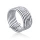 Trendy Multi Band Silver Ring The ICONIC, Ring Size: 5.5 / 16, image 