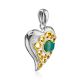 Heart Motif Silver Amazonite Pendant, image , picture 4
