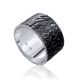 Scale Motif Silver Band Ring, Ring Size: 5.5 / 16, image 