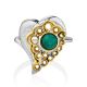 Heart Motif Silver Amazonite Set, Ring Size: 8 / 18, image , picture 3