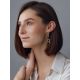 Silver Dopamine Molecule Mono Earring Hippocrates, image , picture 3