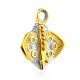 Stingray Motif Gilded Silver Crystal Pendant, image , picture 4