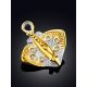 Stingray Motif Gilded Silver Crystal Pendant, image , picture 2