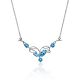 Dainty Silver Topaz Necklace, image 