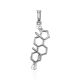 Silver Testosterone Molecule Pendant Hippocrates, image 