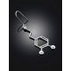 Silver Dopamine Molecule Mono Earring Hippocrates, image , picture 2