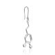 Silver Dopamine Molecule Mono Earring Hippocrates, image , picture 4