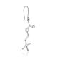 Silver Acetylcholine Molecule Mono Earring Hippocrates, image , picture 4