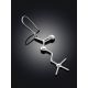 Silver Acetylcholine Molecule Mono Earring Hippocrates, image , picture 2