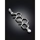 Silver Testosterone Molecule Pendant Hippocrates, image , picture 2