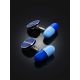 Pill Design Silver Enamel Cufflinks Hippocrates, image , picture 2