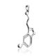 Silver Serotonin Molecule Pendant Hippocrates, image , picture 4