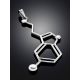 Silver Serotonin Molecule Pendant Hippocrates, image , picture 2